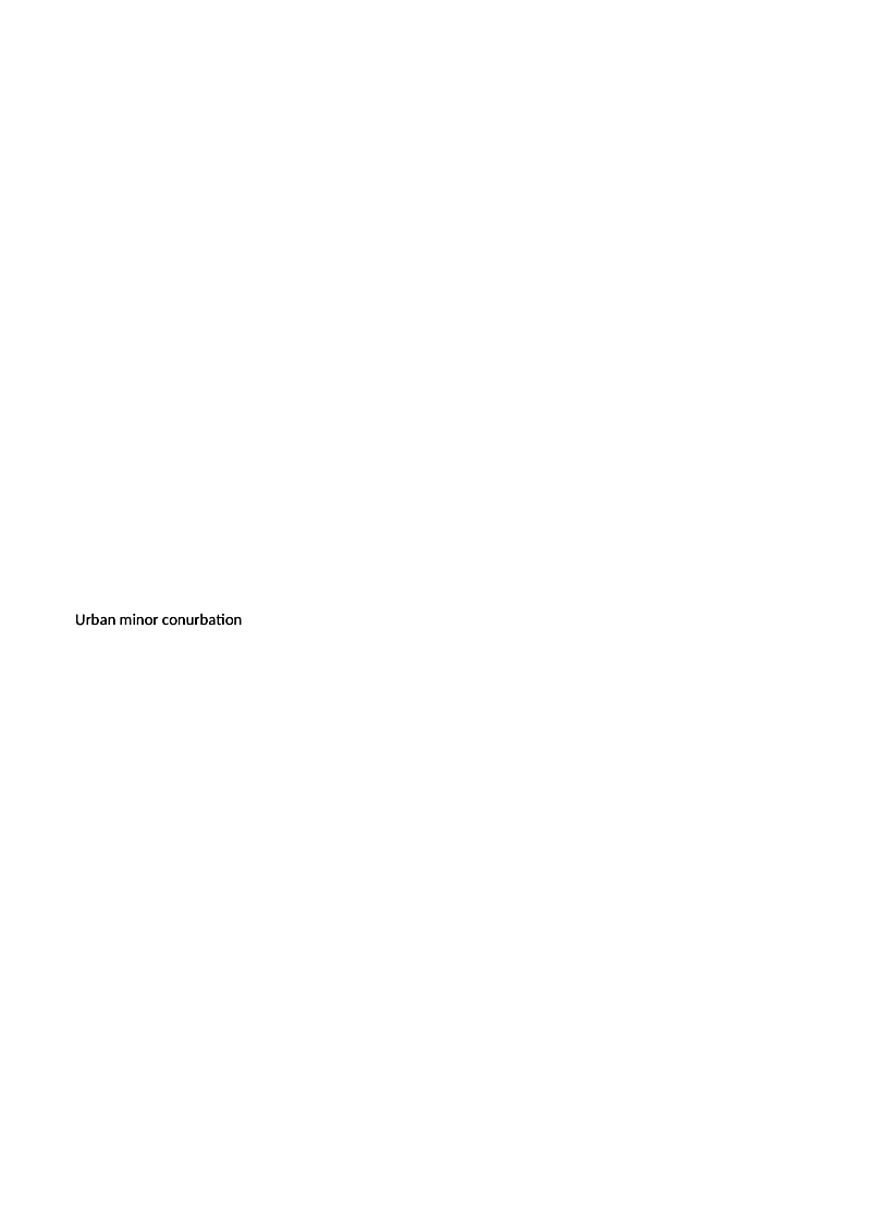 Urban minor conurbation